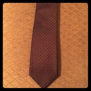 Dark Brown with Light Blue Polka Dots